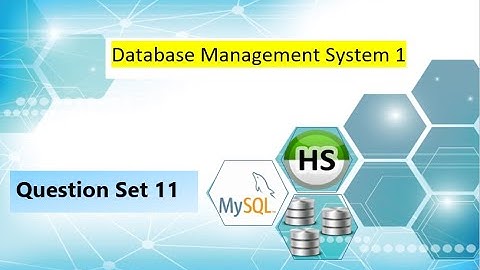 Database Management System Question set 11 Video