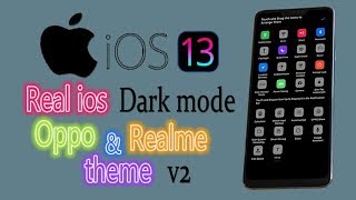 Real ios 13 Dark V2 dotted theme oppo & Realme F5, F7, F9, A3s, A5s, A7, A37, F1S, A71, A83 f3 screenshot 2