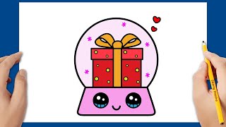 Comment Dessiner Une Boule De Neige De Noël Dessin De Noël Facile Tuto Dessin Noël