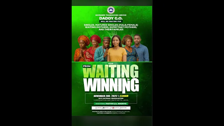 RCCG NOVEMBER 2025 THANKSGIVING SERVICE || FROM WAITING TO WINNING