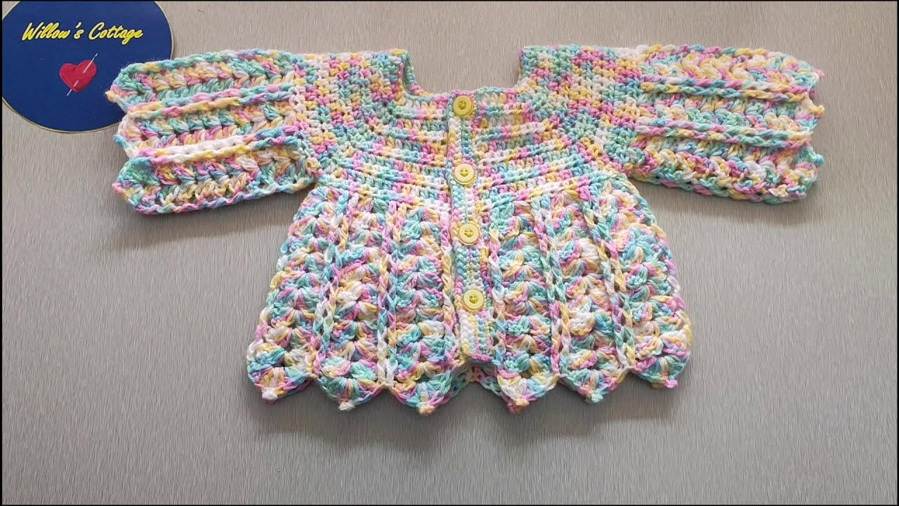 Crochet a baby cardigan for beginners YouTube