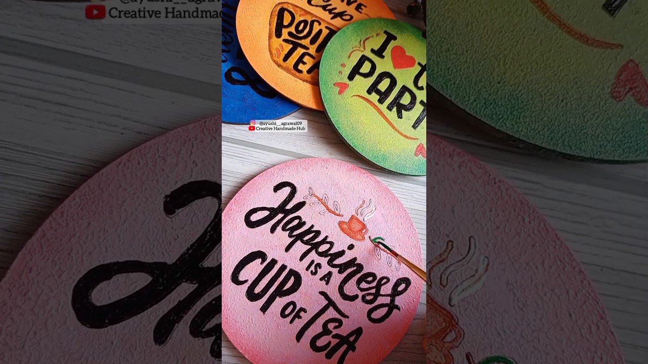 Paint Tea Coasters with me😻❤️ 