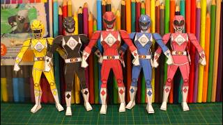 Papertoy Power Rangers Mighty Morphin Zyuranger