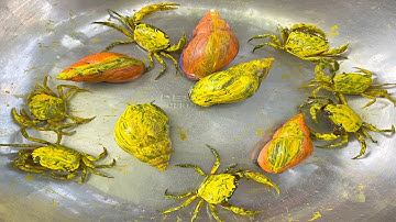 Kem Ốc và cua Chanel ra ngõ bắt các con vật màu sắc: con cua, con vịt, con cá, ốc sên, khủng long.