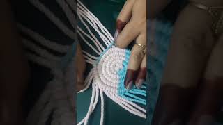 Macrame coaster bule and pink.#shorts #subscribe #india #viral