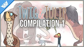 Adventures of Two Dinos  Compilation 1 | Twig & Tulip Dinosaur Comic Dub