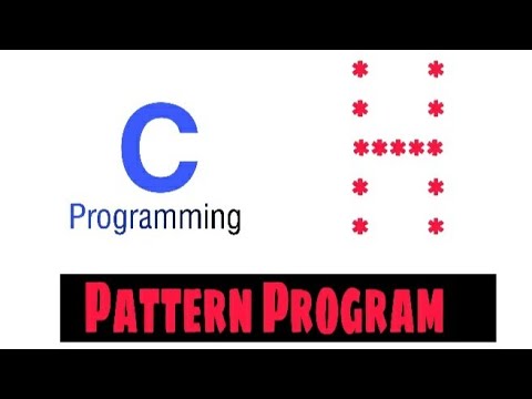 C programming| star pattern |alphbet H star pattern |c programming in ...