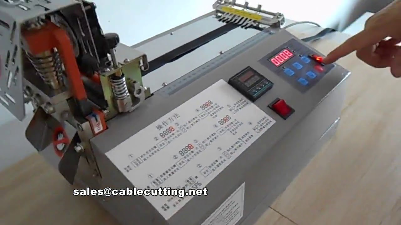 cold cutting velcro cutting machine, for hook and loop fastener - YouTube