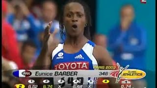 Le dernier essai de folie de Eunice Barber, championne du monde (Paris 2003)