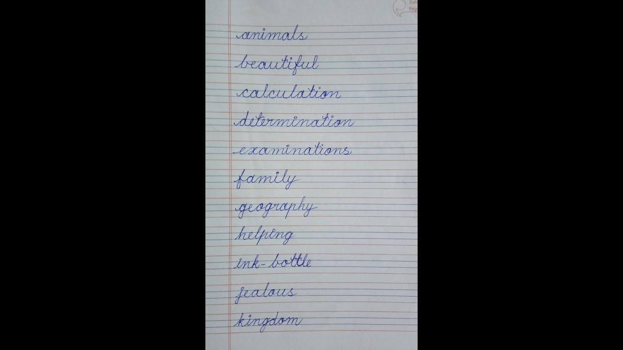 Cursive Linking linking cursive letters - YouTube