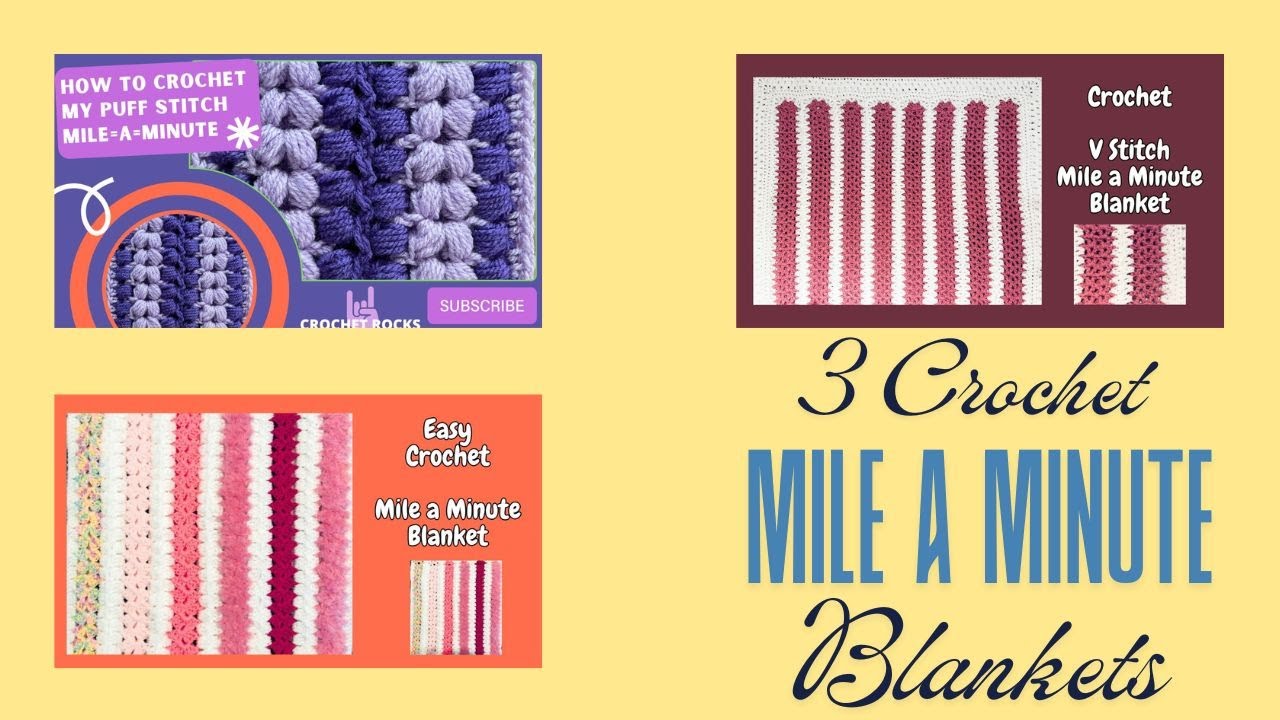 🧶 3 Mile a Minute Crochet Blankets Compilation - all in one Place ...