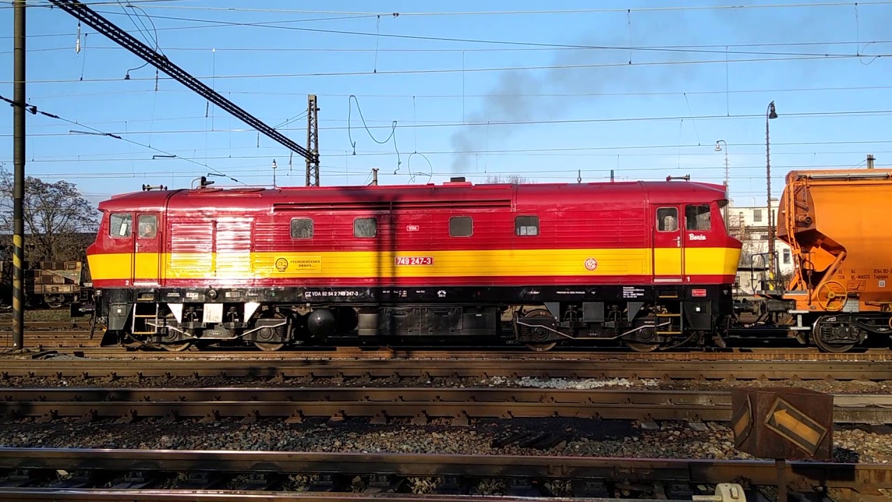 749.247.3 Zamračená, rozjezd, burácení Nymburk hl.n.