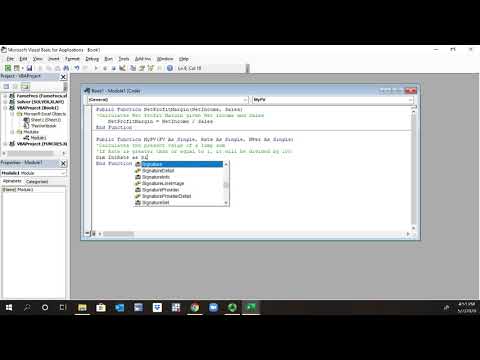 Creating a Present Value User Defined Function
