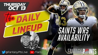 Saints WR Availability Concerns | The Daily Lineup: 10/13/2022 Wr Fantasy Points 2022