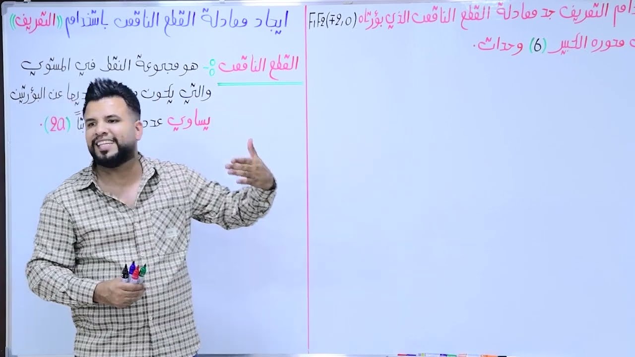 السادس العلمي /الفصل الثاني/المحاضرة 19/ القطع الناقص/ التعريف / التصوير الجديد لمنهج 2025