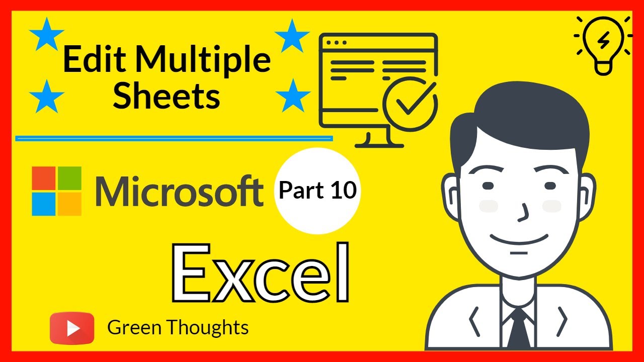  Edit Multiple Sheet In Excel Edit Multiple Worksheets at Once In Excel Excel Tutorial Part 