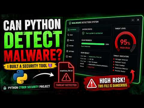 Can Python Detect Malware? 😳 | I Built a Cyber Security Tool