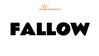 FALLOW (adjective) Meaning with Examples in Sentences | GRE GMAT LSAT SAT Profile