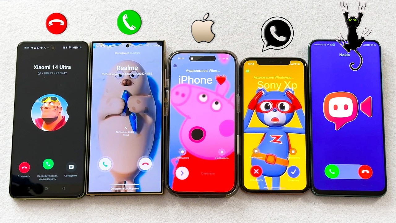 OnePLUS Nord WhatsApp vs iPhone 16 Pro Viber vs Xs vs S24 Ultra vs Justalk Huawei Incoming Call