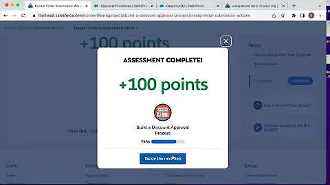Create Initial Submission Actions | Build a Discount Approval Process | Salesforce
