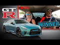R35 GTR WINNER - FIRST DRIVE (SCARES HIS WIFE)