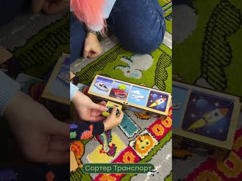 Деревянный сортер Монтессори Трасспорт развивающая игрушка головоломка из дерева подарок игры для детей TeLi, видео 2