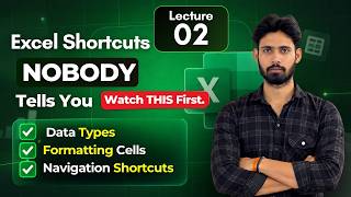 MS Excel Tutorial for Beginners in Hindi | Data Types, Cell Formatting & Shortcuts | Lecture 02