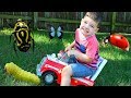 Caleb  mommy play outside with real bugs pretend play with insects