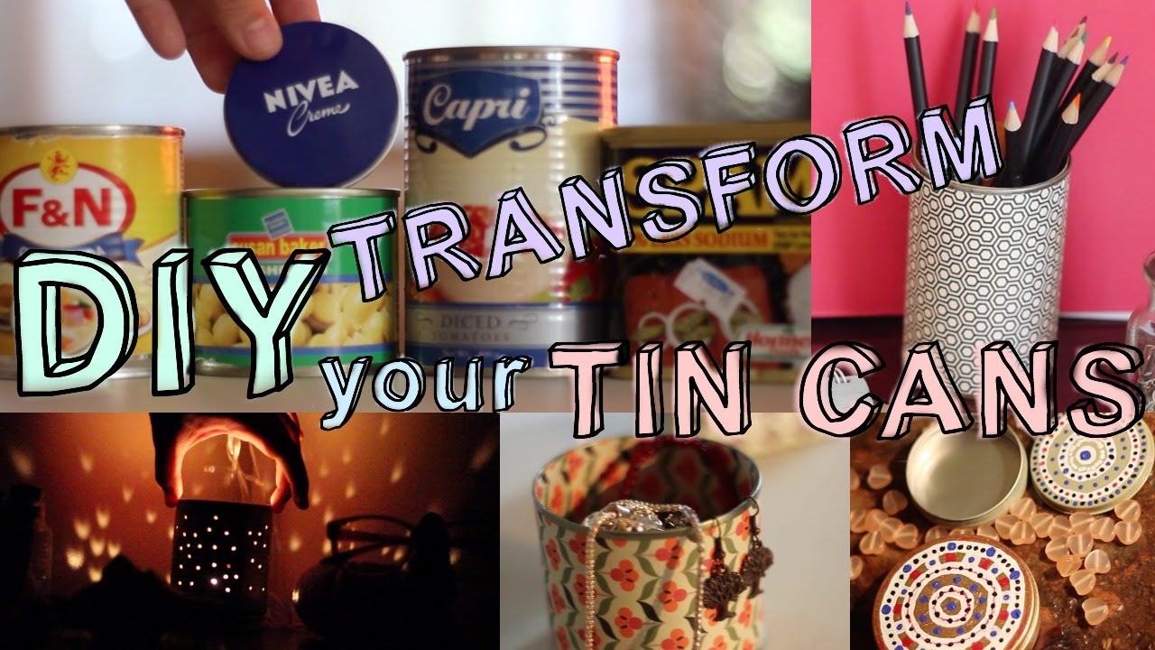 GREAT Ways To UPCYCLE Your Tin Cans!! VivianeRose YouTube