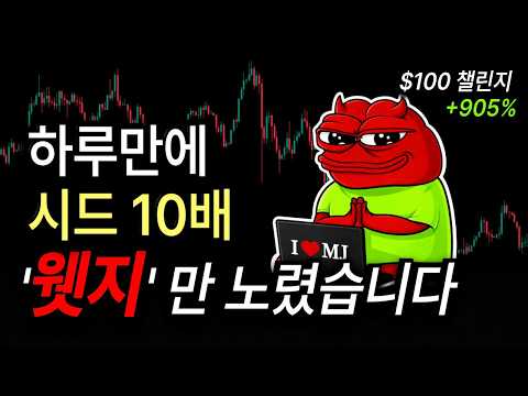[$100 챌린지 2회차] 매매 두 번으로 905% 수익? '웻지'만 노리면 됩니다