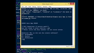Simple Quiz App in Python