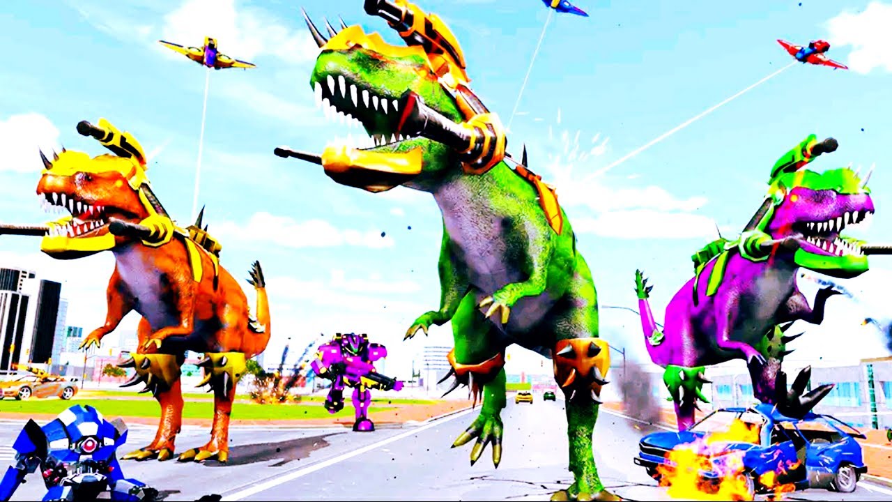 Dino Robot Car Transforming game Robot car games ( Android)