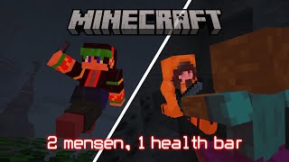 Minecraft Amplified, maar we delen onze health!