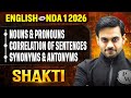 NDA English : Nouns, Pronouns, Correlation, Antonyms &amp; Synonyms ✅ English for NDA 2026 🎯  NDA GAT