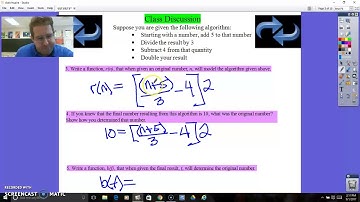 Algebra 2 U1T1SLT1 - Inverse Operations
