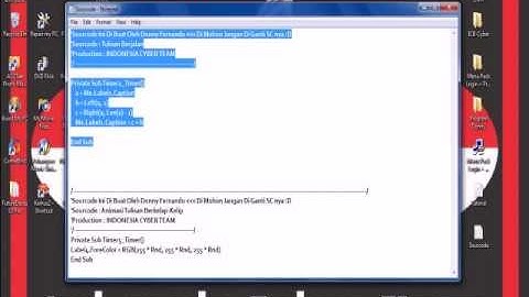 Tutorial Membuat Text Berjalan Pada Visual Basic By Indonesia Cyber Team
