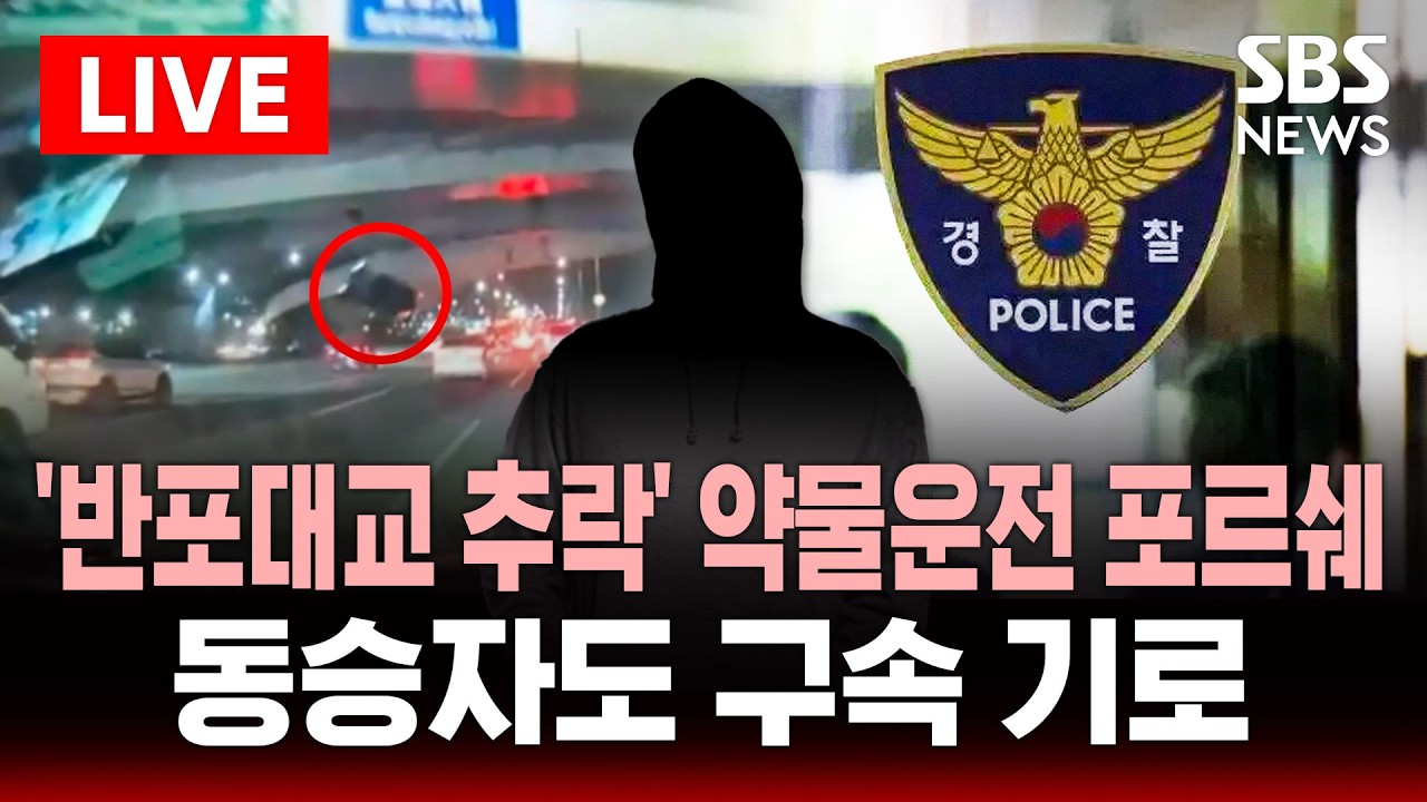 🔴LIVE '반포대교 추락 포르쉐' 동승자 영장실질심사 | SBS 실시간 라이브