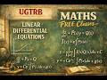 Ugtrb 2026 /  MATHS / FREE Classes / linear differential equations / Tamil