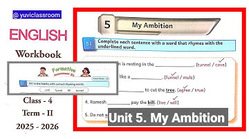 4th std English workbook answers term 2 unit 5 My Ambition #4thstd  #term2 #unit5