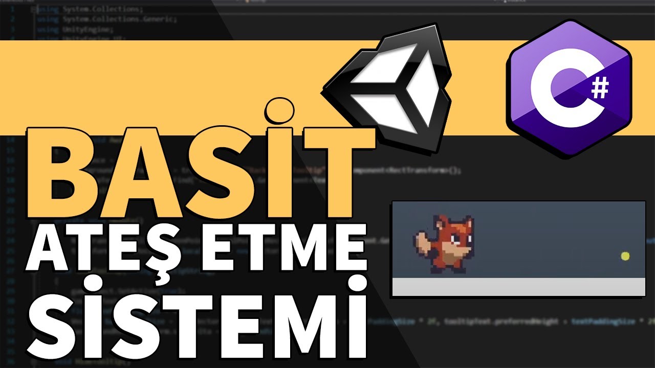 BASİT ATEŞ ETME SİSTEMİ NASIL YAPILIR | Yeni Başlayanlar İçin Unity 2D 3D C#
