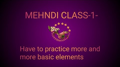 Mehndi class-1/ How to learn Mehndi for beginners/line practice/ mehndi class/mehndi course/mehndi