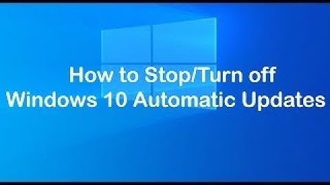 How to disable Automatic updates in Windows 10 using local group policy