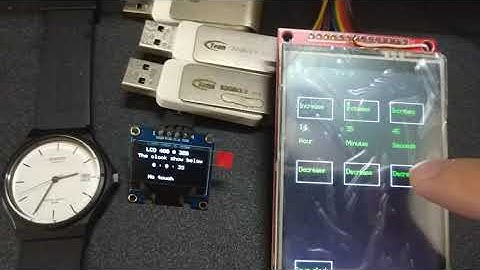 Arduino STM32,  touch screen button set rtc clock show on oled (Test rtc & button)