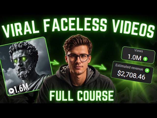 How I Make Viral MONETIZABLE Faceless Youtube Videos ($900/Day) class=