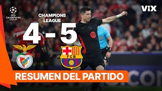 Benfica 4-5 Barcelona  | Game Highlights | UEFA CHAMPIONS LEAGUE | ViX