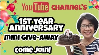 TITA JEN Youtube Channel's 1st Anniversary Celeb and Mini Give-Away / Come join!