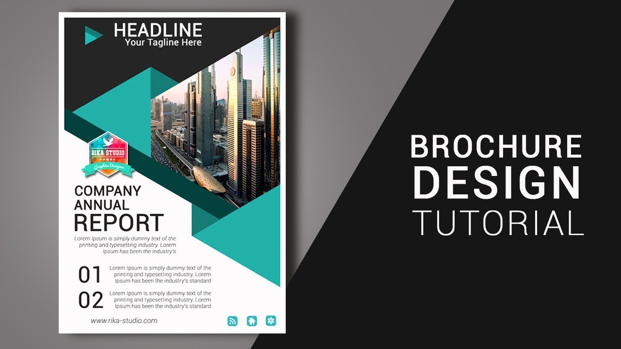 Cara membuat Brosur di  photoshop  Business Brochure 