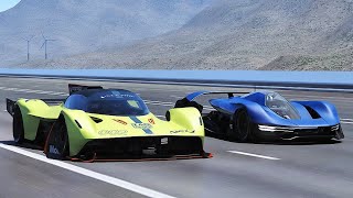 1600Hp Whaaam DTW Vs 1115Hp Aston Martin Valkyrie AMR Pro | 20KM DRAG RACE! screenshot 4