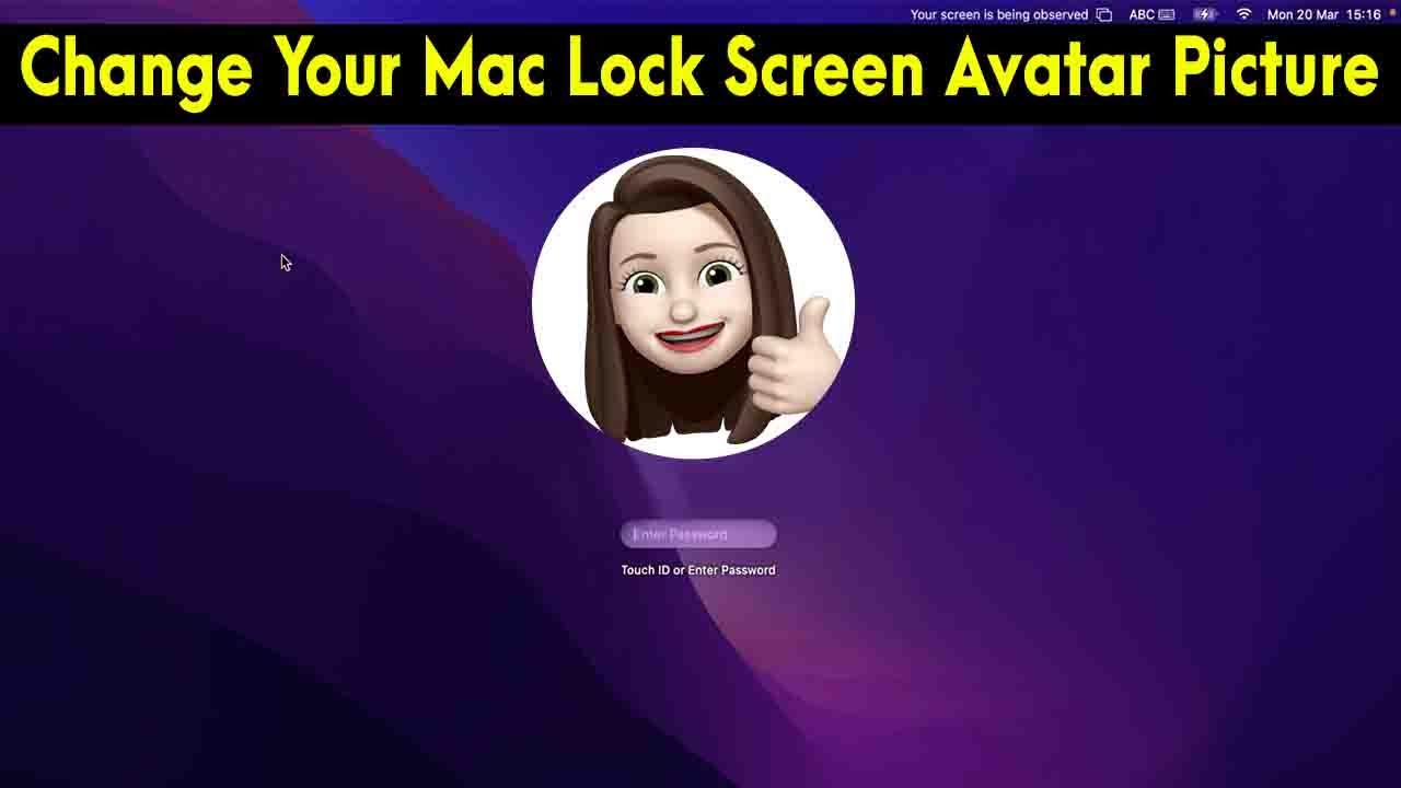 How To Change User Picture On Mac Lock Screen Avatar Picture YouTube