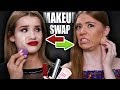 SWITCHING MAKEUP WITH MY BEST FRIEND!
